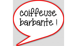 Coiffeuse barbante - 10x9cm - Autocollant(sticker)