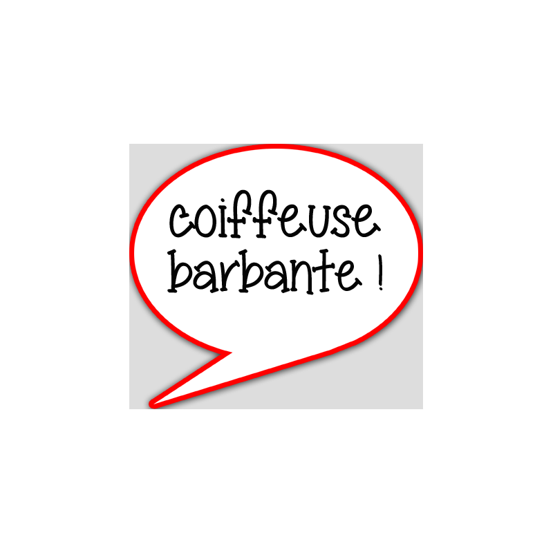 Coiffeuse barbante - 10x9cm - sticker/autocollant