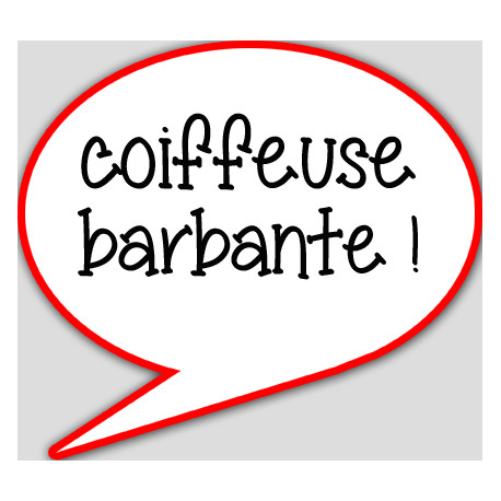 Coiffeuse barbante - 10x9cm - Autocollant(sticker)