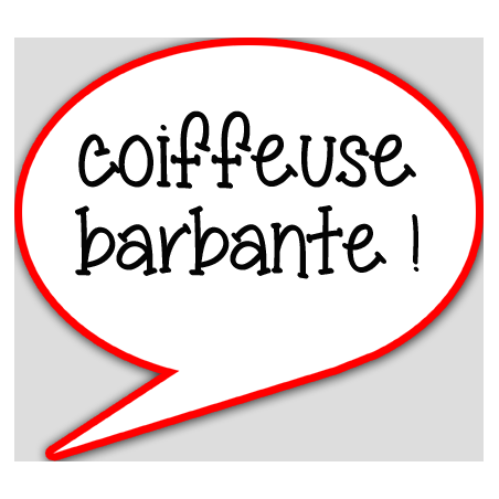 Coiffeuse barbante - 10x9cm - Autocollant(sticker)