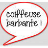 Coiffeuse barbante - 10x9cm - Autocollant(sticker)