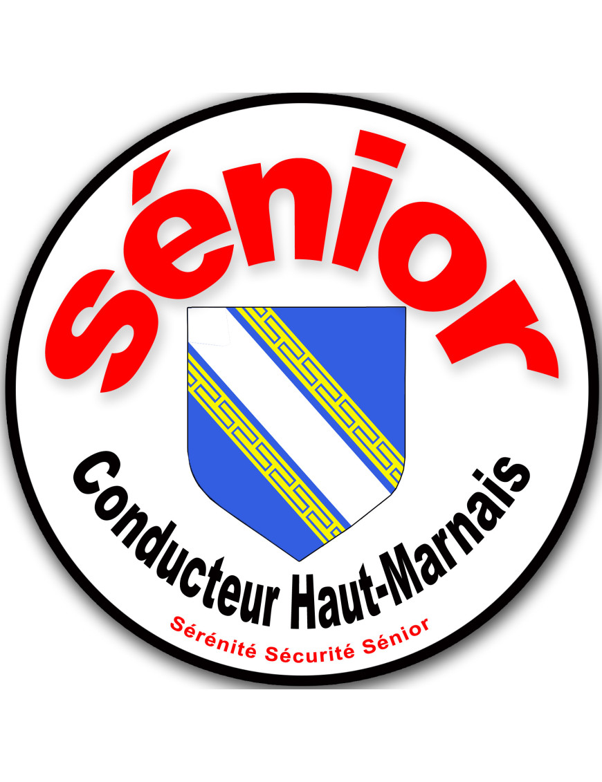 conducteur Sénior Haut-Marnais - 10cm -Sticker/autocollant
