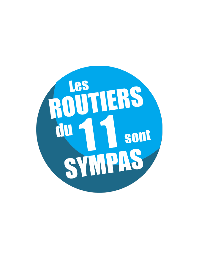 les routiers 11 de l'Aude sont sympas - 15cm - sticker/autocollant