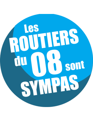 les routiers 08 des Ardennes sont sympas - 15cm - sticker/autocollant