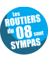 les routiers 08 des Ardennes sont sympas - 10cm - sticker/autocollant