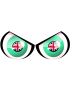 Paire d'yeux Anglais - 14x6cm - Sticker/autocollant