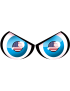 Paire d'yeux USA - 14x6cm - Sticker/autocollant