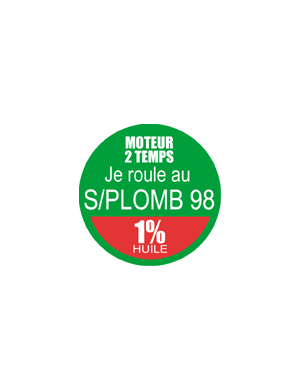 SANS PLOMB 98 mélange 1 pourcent - 5cm - Sticker/autocollant
