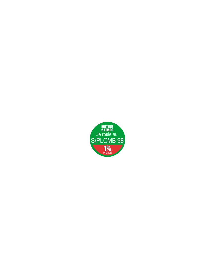 SANS PLOMB 98 mélange 1 pourcent - 10cm - Sticker/autocollant