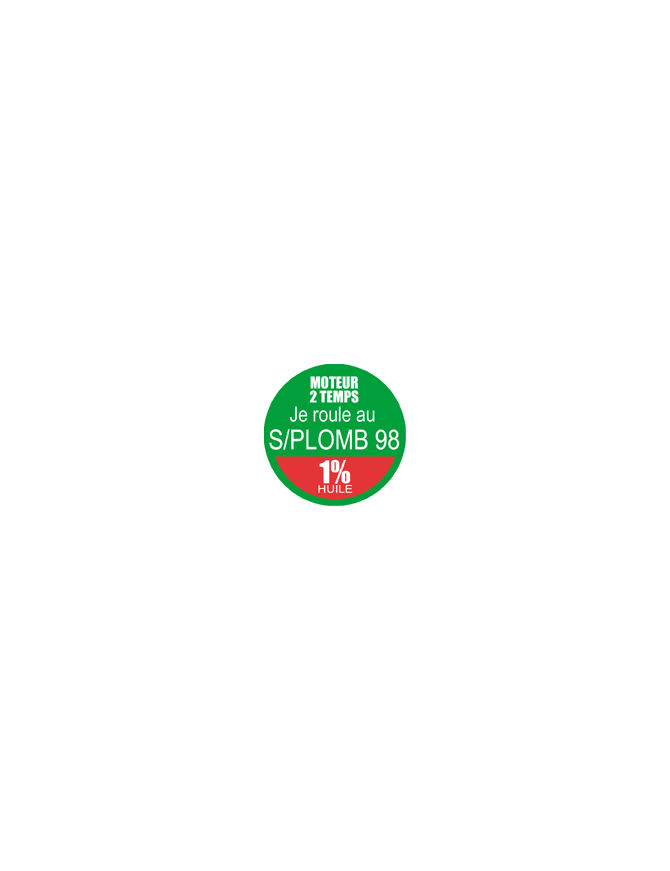 SANS PLOMB 98 mélange 1 pourcent - 10cm - Sticker/autocollant
