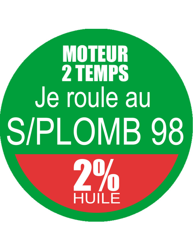 SANS PLOMB 98 mélange 2 pourcent - 10cm - Sticker/autocollant