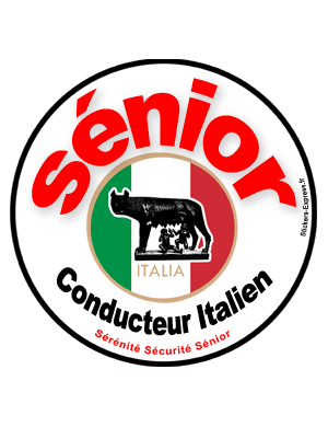 conducteur Sénior Italien - 15cm - Sticker/autocollant