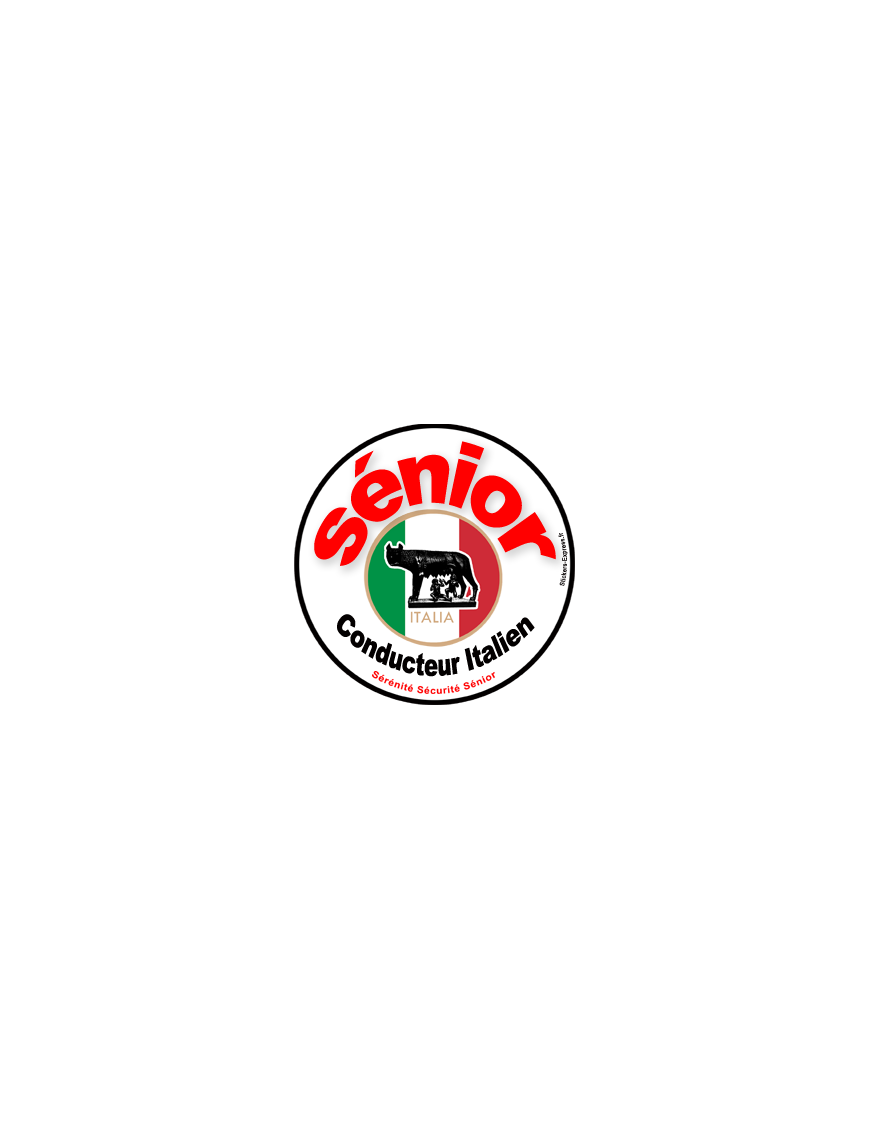 conducteur Sénior Italien - 15cm - Sticker/autocollant