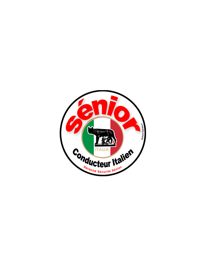 conducteur Sénior Italien - 15cm - Sticker/autocollant