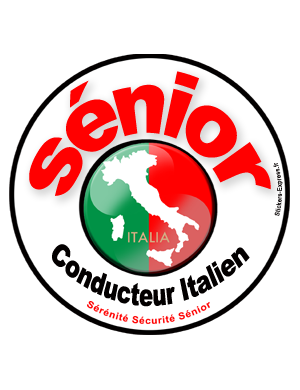 conducteur Sénior Italie - 10cm - Sticker/autocollant