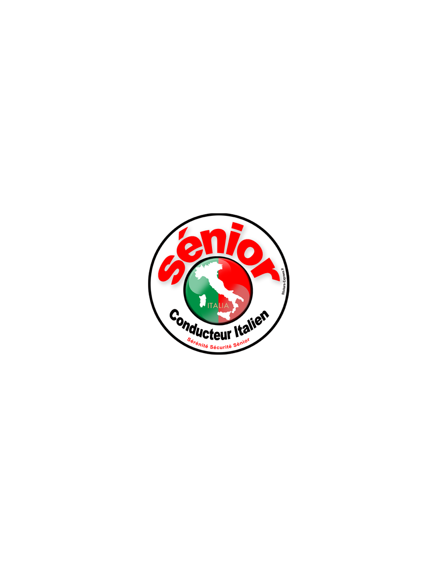 conducteur Sénior Italie - 10cm - Sticker/autocollant