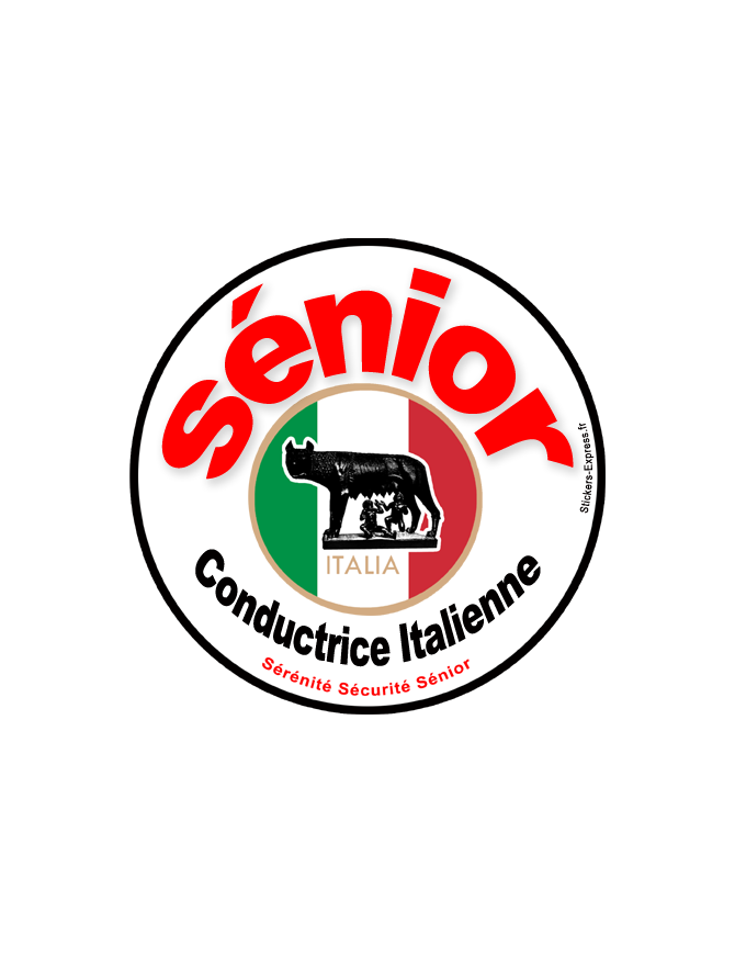 conductrice Sénior Italienne - 15cm - Sticker/autocollant