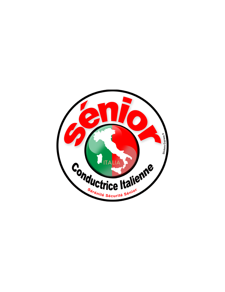 conductrice Sénior Italienne- 10cm - Sticker/autocollant