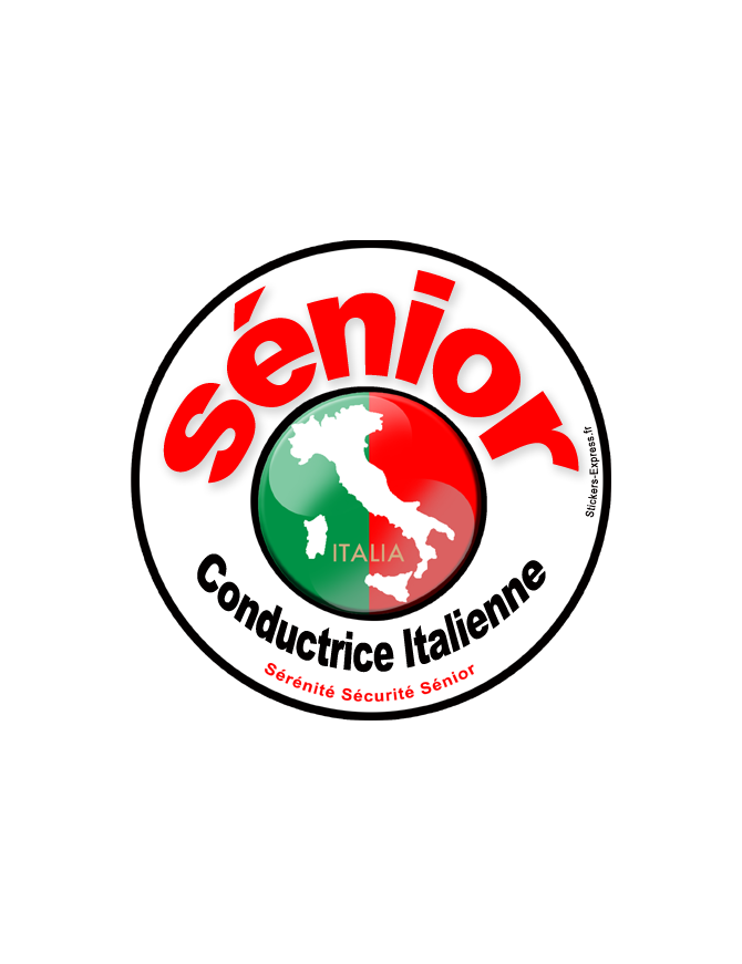 conductrice Sénior Italienne- 10cm - Sticker/autocollant