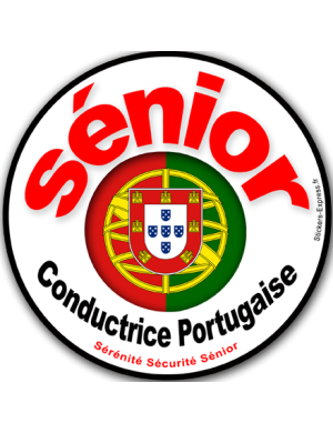 conductrice Sénior Portugaise - 15cm - Sticker/autocollant