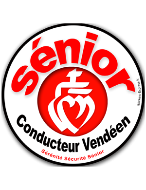conducteur sénior Vendéen - 15cm - Sticker/autocollant