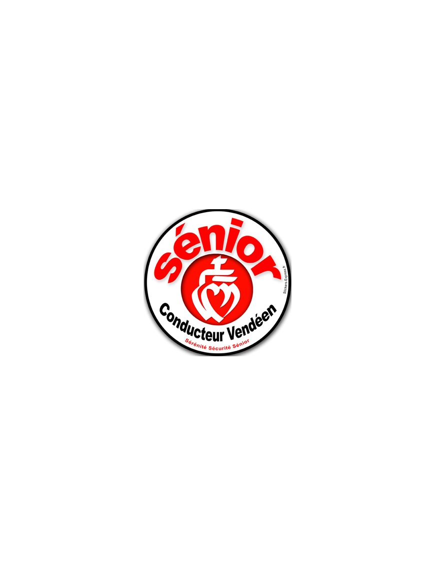 conducteur sénior Vendéen - 15cm - Sticker/autocollant