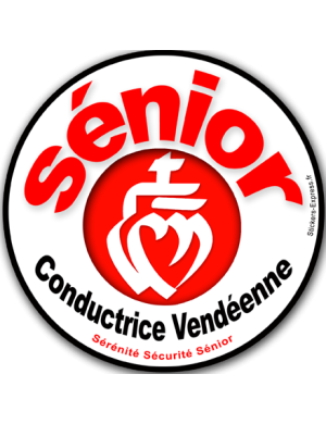 conductrice Sénior Vendéenne - 10cm - Sticker/autocollant