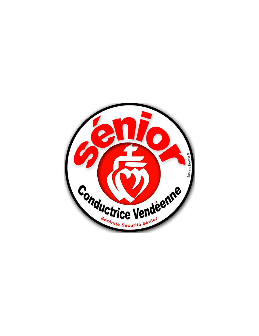 conductrice Sénior Vendéenne - 10cm - Sticker/autocollant