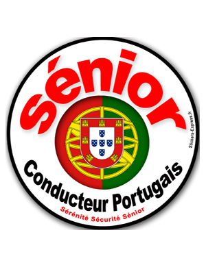 conducteur sénior Portugais - 15cm - Sticker/autocollant