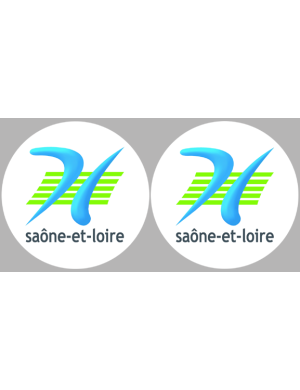 département de la Saône et Loire - 2fois 10cm - Sticker/autocollant