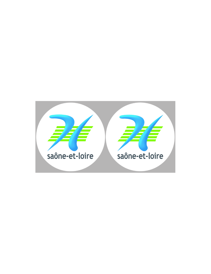 département de la Saône et Loire - 2fois 10cm - Sticker/autocollant