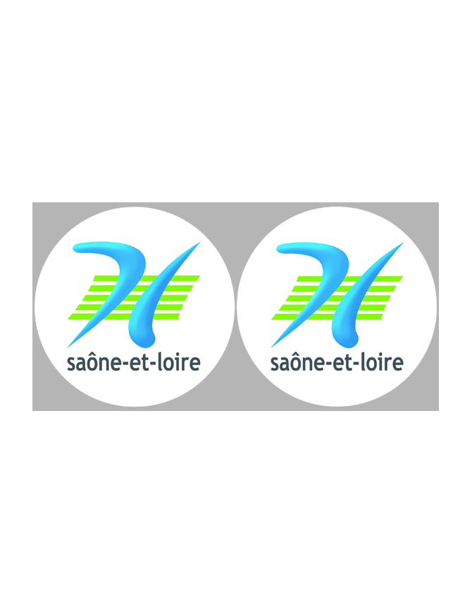 département de la Saône et Loire - 2fois 10cm - Sticker/autocollant