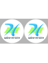 département de la Saône et Loire - 2fois 10cm - Sticker/autocollant