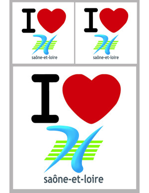 département de la Saône et Loire - 1fois 10cm - 2fois 5cm - Sticker/