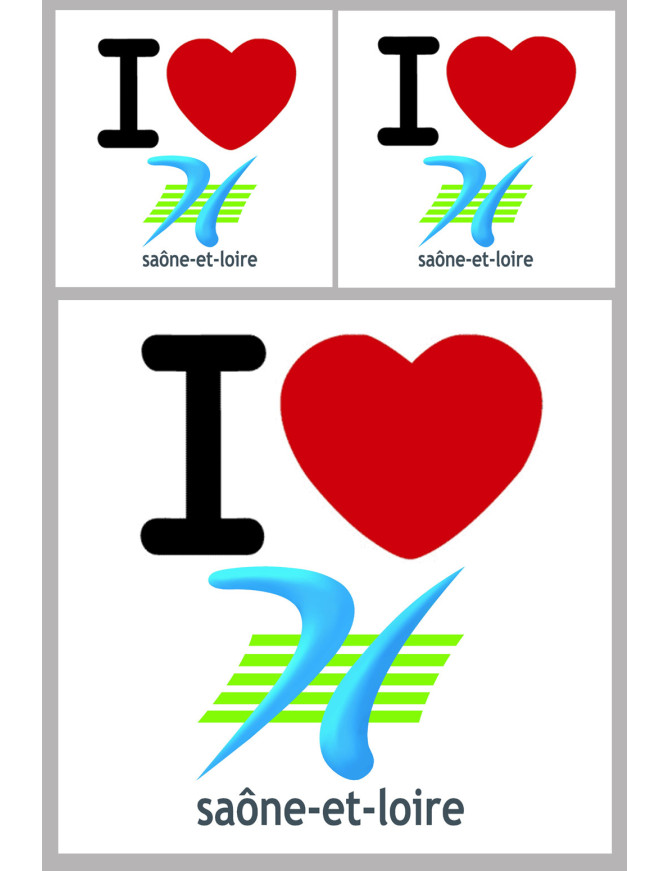 département de la Saône et Loire - 1fois 10cm - 2fois 5cm - Sticker/