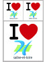département de la Saône et Loire - 1fois 10cm - 2fois 5cm - Sticker/
