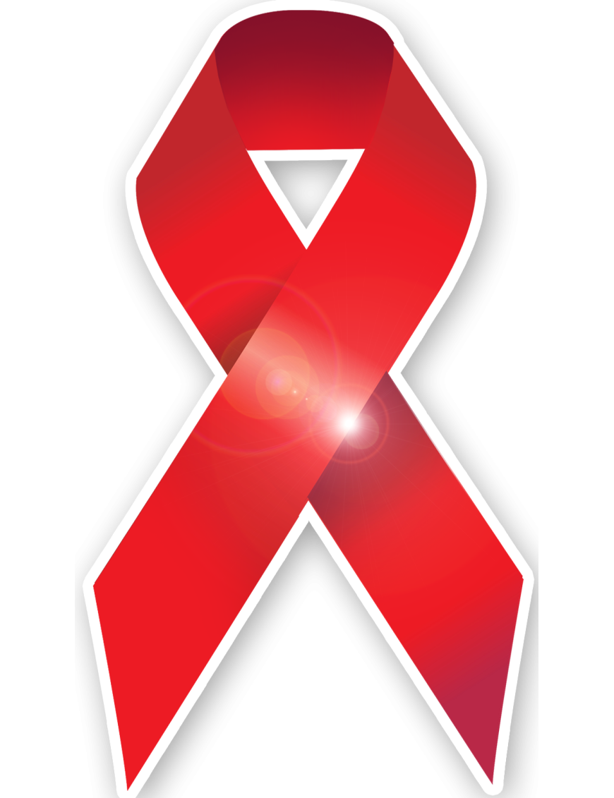 soutien contre le sida - 15x8.5cm - Sticker/autocollant