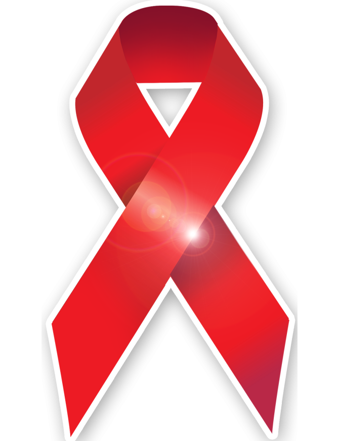soutien contre le sida - 15x8.5cm - Sticker/autocollant