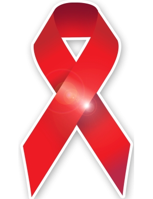soutien contre le sida - 10x5.7cm - Sticker/autocollant
