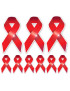 soutien contre le sida - 3fois 10x5.7cm - 6fois 5x2.7cm - Sticker/auto