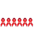 soutien contre le sida - 6fois 5x2.7cm - Sticker/autocollant
