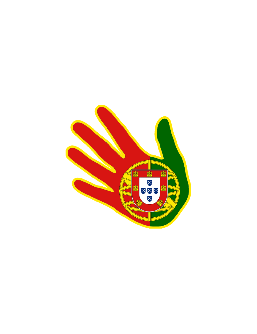 main Portugaise - 10x10cm - Sticker/autocollant