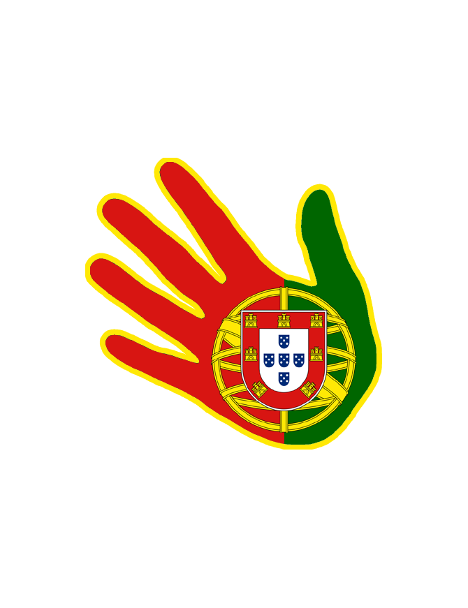 main Portugaise - 10x10cm - Sticker/autocollant