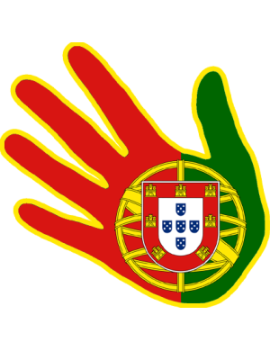 main Portugaise - 5x5cm - Sticker/autocollant