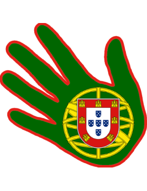 main Portugaise verte - 10x10cm - Sticker/autocollant