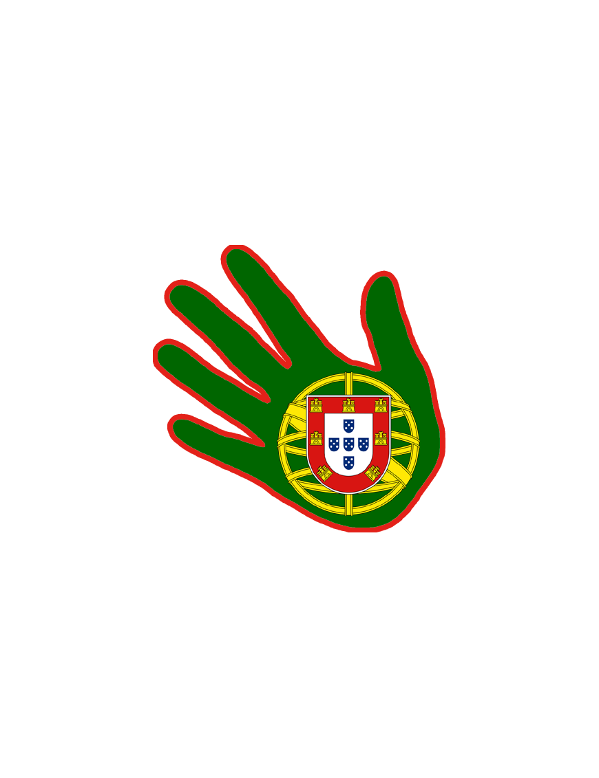 main Portugaise verte - 5x5cm - Sticker/autocollant