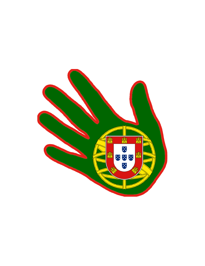 main Portugaise verte - 5x5cm - Sticker/autocollant