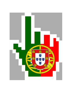 Curseur main Portugaise - 27x21cm - Sticker/autocollant