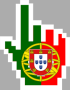 Curseur main Portugaise - 15x11.5cm - Sticker/autocollant