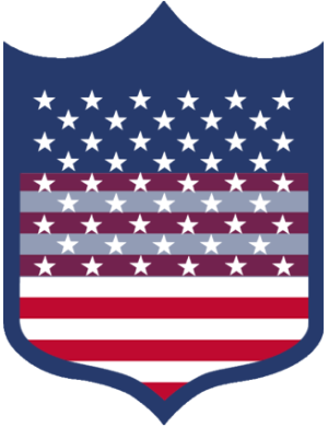 Blason USA - 10x7cm -Sticker/autocollant